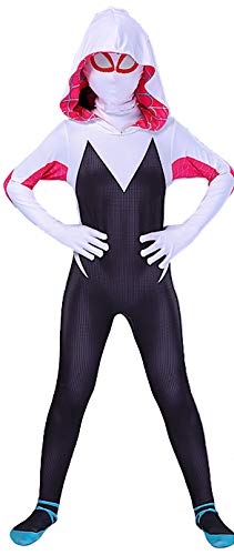 VersusModa Spider Woman Gwen - Disfraz de carnaval para niña y mujer, modelo SPGWEN3 Bianco/Rosso/Rosa L