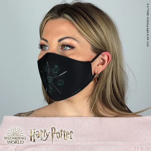 Warner Bros. Harry Potter Superheroes Mouthguard Masks Fabric Mask Adjustable Elastic Band Adult & Teen Comic Mask Nose Guard Mouth Noses (ExpectoPatronum)