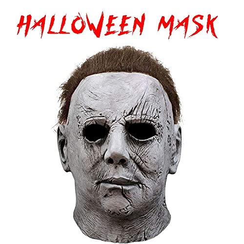 WECOLKIR Máscara de látex de Michael Myers para adultos, disfraz de terror cosplay, perfecto para carnaval y Halloween, unisex