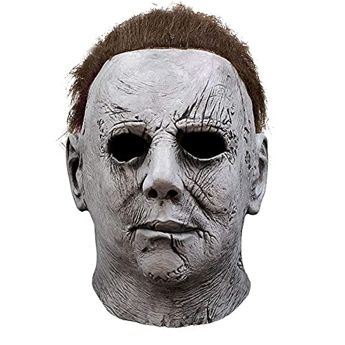 WECOLKIR Máscara de látex de Michael Myers para adultos, disfraz de terror cosplay, perfecto para carnaval y Halloween, unisex