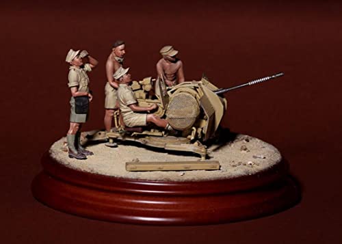 weizhang 1/35 WWII North African Army Artillery Resin Soldier Model Kit (4 Personas, sin cañón) Kit en Miniatura de fundición a presión sin Pintar y autoensamblado-K7A481