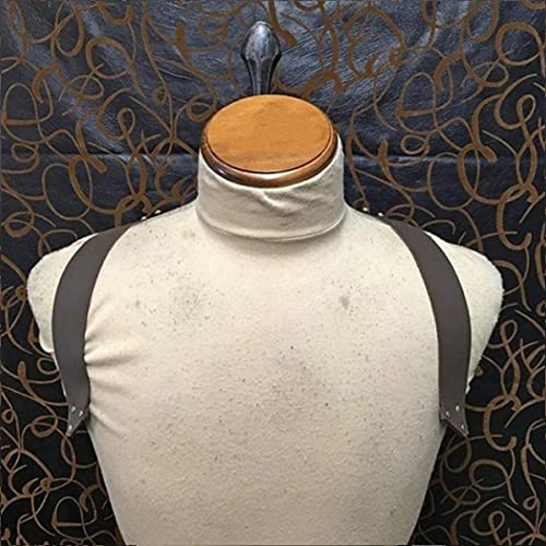 WFTD Warrior Sword Frog Belt, Vaina De Cintura Ajustable, Larp Medieval PU Leather Arm Armor Props Halloween Cosplay Costume Accessories, Brown