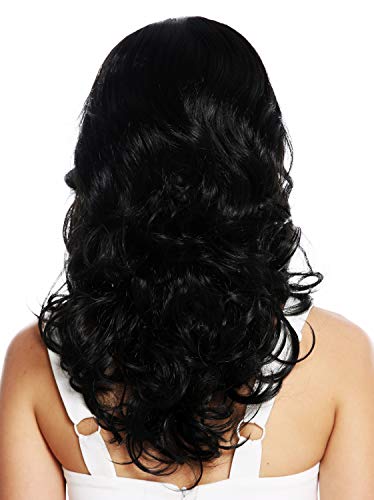 WIG ME UP- VK-52-1B peluca de mujer pelo largo rizado rizos negro