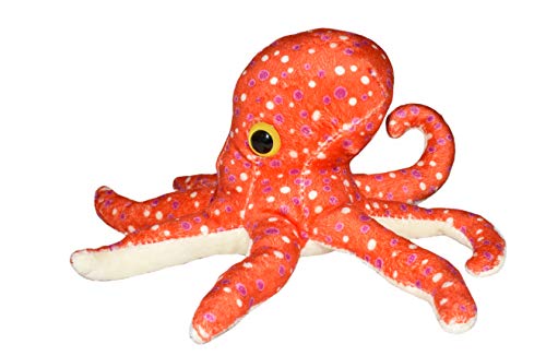 Wild Republic Hug’EMS, Pulpo, Mini Peluches, Peluches Suaves y Blanditos, 17.78 cm, Regalo para Bebés Original, Muñecos de Peluche, Relleno Elaborado con Botellas de Agua Recicladas