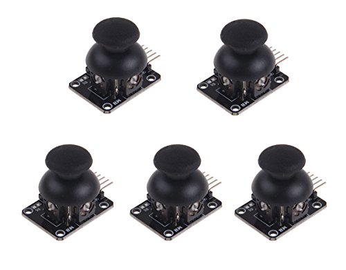 WINGONEER 5PCS PS2 Joystick Juego de control XY de dos ejes Módulo de desbloqueo de joystick para Arduino