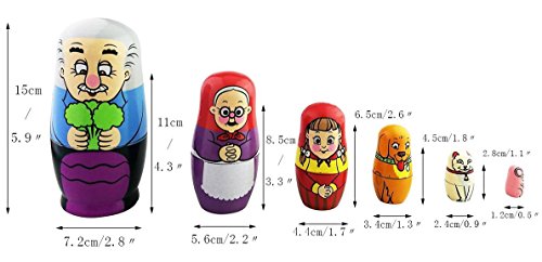 Winterworm - Juego de 6 muñecas rusas para niños