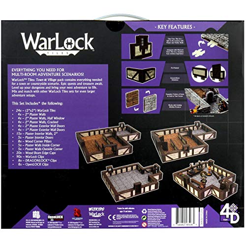 WizKids Warlock Dungeon Tiles: Town & Village 1