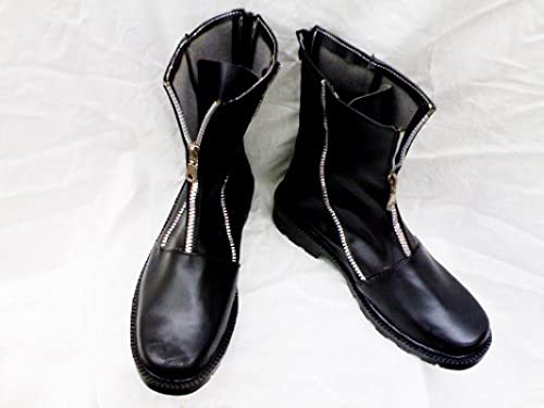 WSJDE Final Fantasy VII FF7 Cloud Strife Cosplay Shoes Boots Custom Made Iron Zipper 39 Female