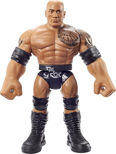 WWE Bend 'n Bash The Rock - Figura articulada y elástica (14 cm)