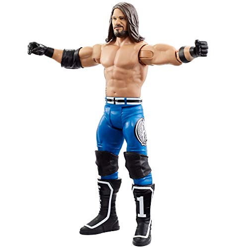 WWE - Figura de acción básica luchador AJ Styles con accesorios de lucha Juguetes niños +6 años (Mattel GCB84)