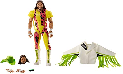 WWE Ultimate Edition "Macho Man" Randy Savage figura de acción, 6-en/15.24 cm, con cabezas intercambiables, manos intercambiables y equipo de entrada para edades de 8 años y más