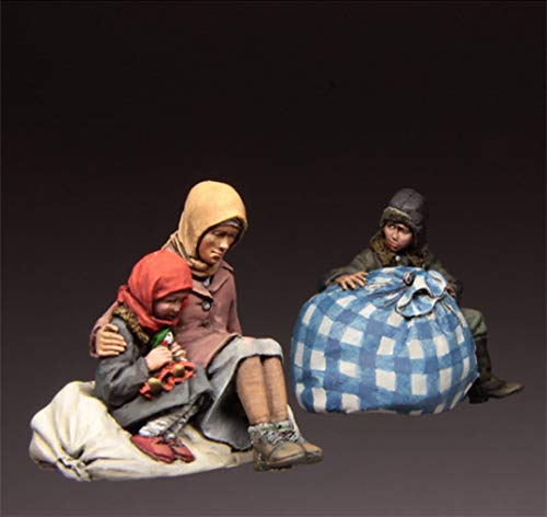 XINGCHANG 1/35 Kit de Modelo de Figura de Resina WW2 Refugiados soviéticos   niños sin Montar sin Pintar