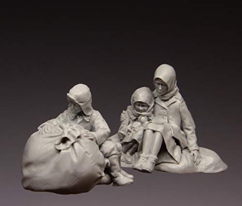 XINGCHANG 1/35 Kit de Modelo de Figura de Resina WW2 Refugiados soviéticos   niños sin Montar sin Pintar