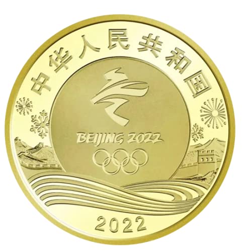 XKUN El 24º Juegos Olímpicos de Invierno en 2022 Olimpiadas de Invierno Monedas de Color de Monedas Conmemorativas 5 yuanes Monedas de Color para Regalos de colección