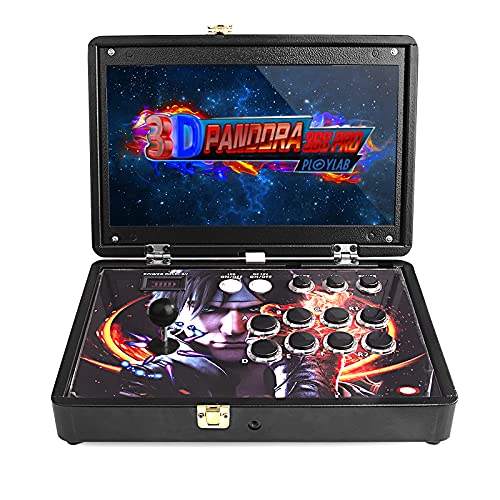 Xshion Consola de juegos 3D Pandora Arcade Box 36S con WiFi 3D de 14 pulgadas, 10000 Retro Games, arcada, portátil, carcasa de metal, 128 GB, Full HD, retro, Arcade Machine con HDMI