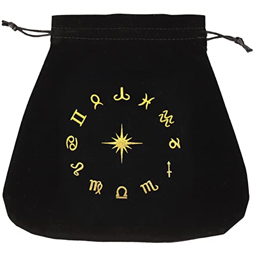 Yajimsa Bolsa De Cartas De Tarot Bolsa De Tarot De Terciopelo, Bolsa con Cordón para Juegos De Mesa, Bolsa De Tela para Mesa, Accesorios para Juegos De Mesa, 12x20CM