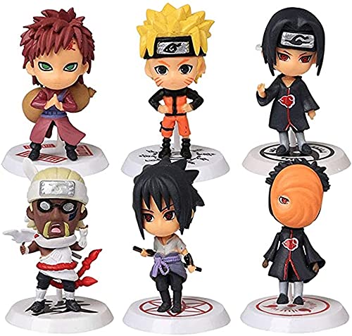 Yananmall 6 Pcs Juego de Minifiguras de Anime Figuras de Juguete de acción Mini Juguete para decoración de Tartas Suministros para decoración de Tartas