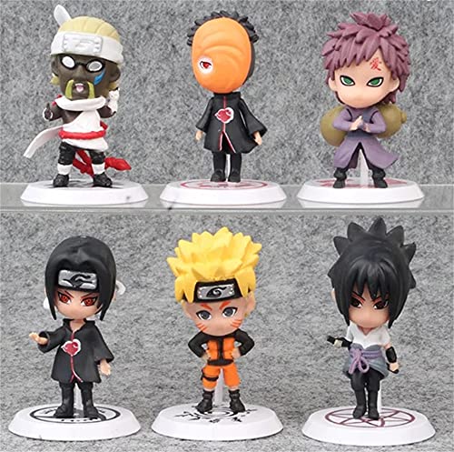 Yananmall 6 Pcs Juego de Minifiguras de Anime Figuras de Juguete de acción Mini Juguete para decoración de Tartas Suministros para decoración de Tartas