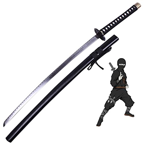 YAO TIAN Espada Samurái con Vaina, Katana para Fanáticos Del Anime, Katanas de Madera Espada Samurai Espada de Juguete Accesorios de Disfraces de Halloween Accesorios de Juguetes para Niños)/Cuchillo