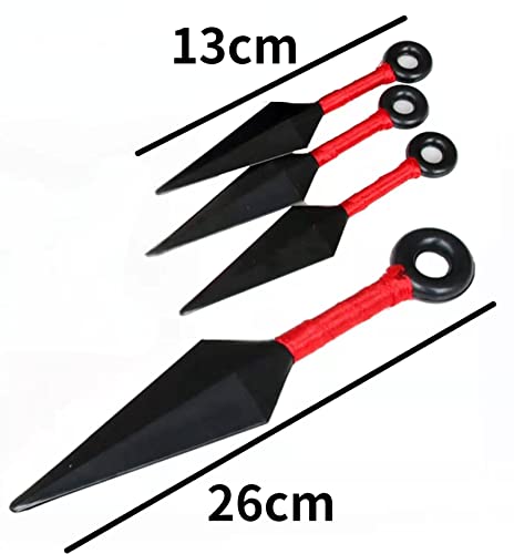 YIDAOGUANG Accesorios de Cosplay Ninja - Juguetes de plástico - Ninja Kunai 1 Diadema, 1 dardo Estrella, 3 Kunai, 1 Kunai Grande, Accesorios de Disfraces Cosplay, Disfraz de Ninja de Juguete