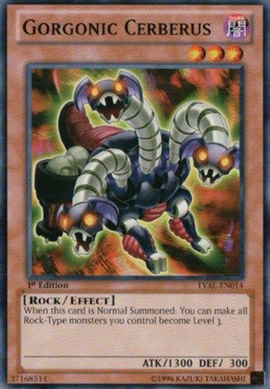 Yu-Gi-Oh! - Gorgonic Cerberus (LVAL-EN014) - Legacy of the Valiant - 1st Edition - Common by Yu-Gi-Oh!