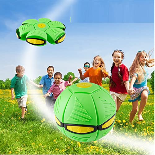 Yxian Magia UFO Bola Juguete Bola mágica de ovni Bola fútbol Bola de deformación Pequeño Juguete Boomerang Magia OVNI Bola (Verde)