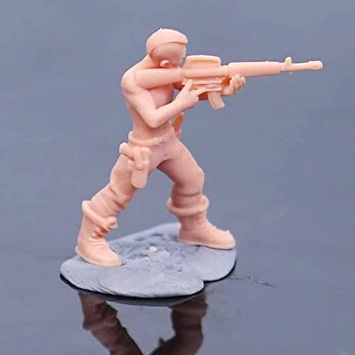 ZEDACA 1:43 figura infantería tiroteo miniatura modelo arena mesa villano escena necesita ser coloreado por ti mismo-Style 1