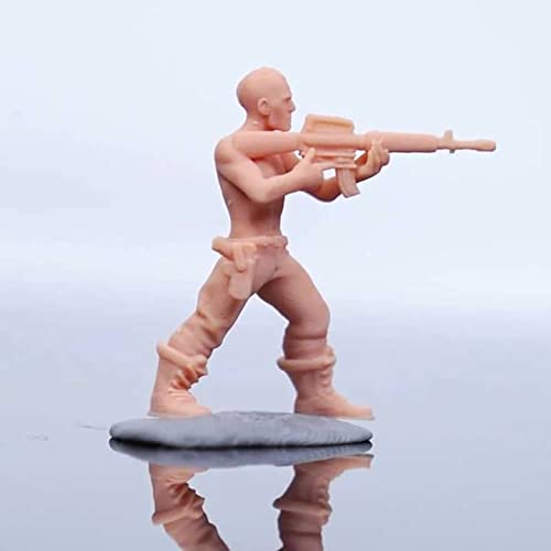 ZEDACA 1:43 figura infantería tiroteo miniatura modelo arena mesa villano escena necesita ser coloreado por ti mismo-Style 1