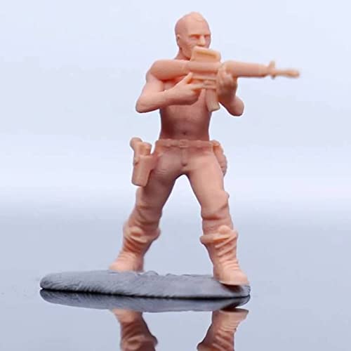 ZEDACA 1:43 figura infantería tiroteo miniatura modelo arena mesa villano escena necesita ser coloreado por ti mismo-Style 1
