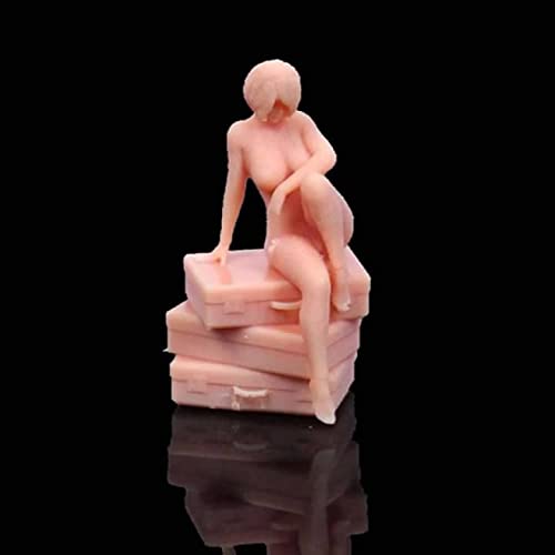 ZEDACA 1:43 figura Scream Girl sentada mujer miniatura modelo arena mesa villano escena necesita ser coloreado por ti mismo-Style1