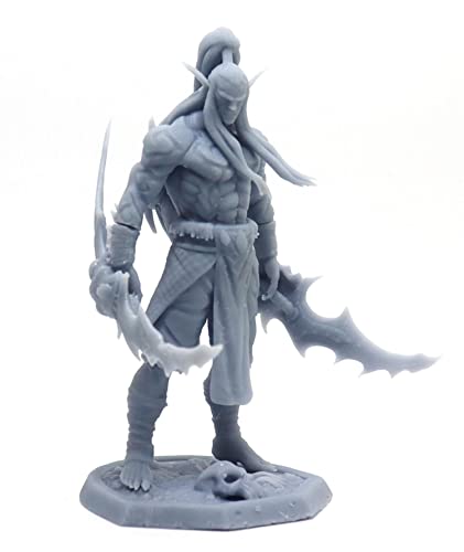 ZHANGJING 1/24 75mm 1/18 100mm Resina Modelo Juego Warcraft Soldado Figura sin Pintar RA-053