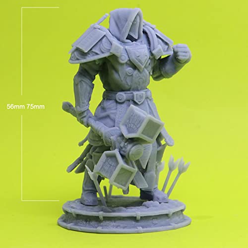 ZHANGJING 1/24 75mm 1/32 56mm Resina Modelo Juego Warcraft Soldado Figura sin Pintar RA-010