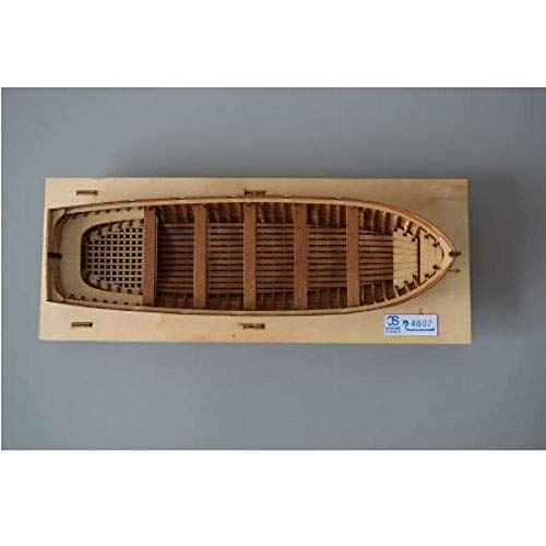 Zholuzl Regalos Decoraciones Chem Velero Modelo Escala 1:48 Laser-Cut Barco de Madera Vida Modelo Kit de Lanzamiento del Bote Salvavidas Model195Mm Cumpleaños