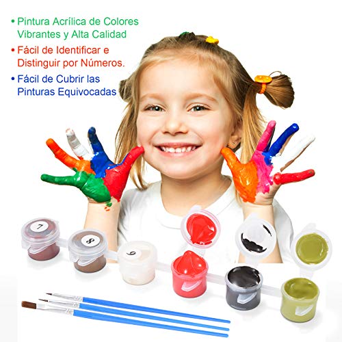 ZITFRI Pintar por Numeros Adultos DIY Pintura por Numeros, Cuadros para Pintar por Numeros Kit con Pinceles y Pinturas Acrilicos, Lienzos para Pintar Pinturas Decoraciones Hogar Regalos para Mayores