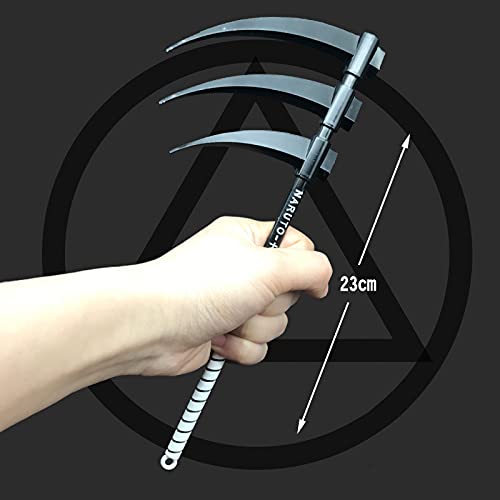 ZLYCZW Accesorios de utilería de Anime japonés Naruto Hidan Cosplay, Juguetes de aleación de Zinc Modelo de Arma, Juguetes de decoración de Mesa para Amantes del Anime, 23 cm