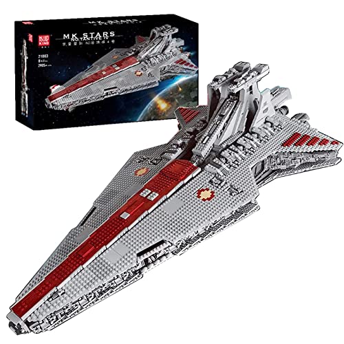 ZRY Modelo de crucero espacial, naves espaciales MOC grande compatible con Lego Star Wars USC-6685 partes crucero, 112 x 59 x 31 cm