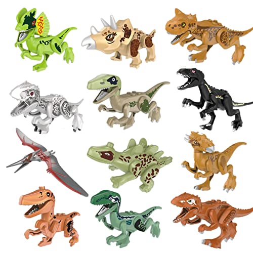 ZXING 12 x Dinos Fit Jurassic World Lego dinosaurio Tyrannosaurus TRex Park Raptor juguete SR