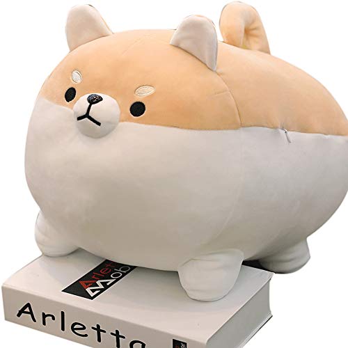 Almohada para perro de peluche,lindo peluche Shiba Inu,anime Shiba Inu, almohada de peluche suave,almohada de peluche,cojín de peluche para niños,almohada de peluche Shiba Inu de regalo,marrón, 40cm