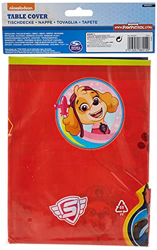 Amscan 9903821 - Cubierta de Mesa de Fiesta de plástico Paw Patrol - 1,37 m x 2,6 m