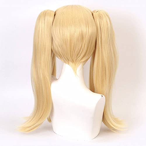 Ani·Lnc Kakegurui Mary Saotome Meari rubia cola de caballo pelo resistente al calor disfraz Cosplay peluca + gorro de peluca