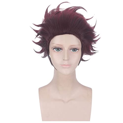 Anime Cosplay Peluca Castra Cabello Castra Castra Marrón Pelucas Marrones Sintético Cabello Halloween for Mujeres Hombres