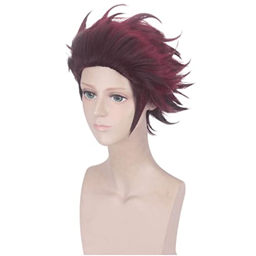 Anime Cosplay Peluca Castra Cabello Castra Castra Marrón Pelucas Marrones Sintético Cabello Halloween for Mujeres Hombres