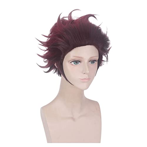 Anime Cosplay Peluca Castra Cabello Castra Castra Marrón Pelucas Marrones Sintético Cabello Halloween for Mujeres Hombres