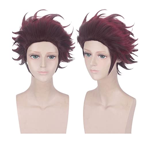 Anime Cosplay Peluca Castra Cabello Castra Castra Marrón Pelucas Marrones Sintético Cabello Halloween for Mujeres Hombres