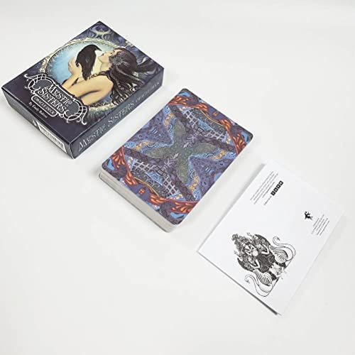 BaiAiYing Libro guía y Tarot de Mystic Sisters,Mystic Sisters Tarot,with Bag,Deck Game