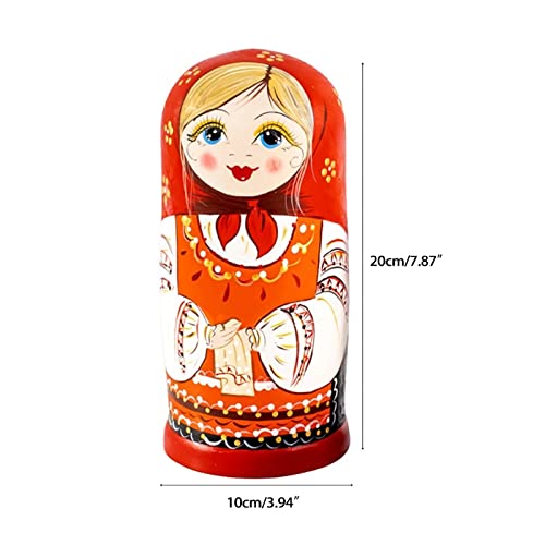 BQZJ Creativo Muñeca de anidación de Madera Mini Matryoshka Rusa Figuras de Marionetas apilables Cumpleaños/Día de la Madre/Navidad/Regalo de Año Nuevo Decoraciones para el hogar Regalo