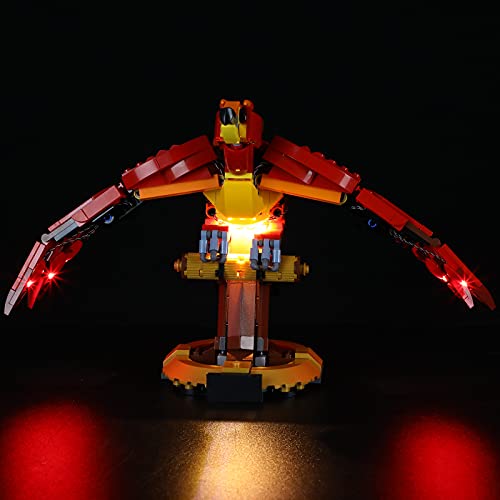 BRIKSMAX Kit di illuminazione a led per Lego Harry Potter Fawkes, Phoenix Silente - Compatibile con Lego 76394 Modello di blocchi predefiniti- Non includere il Set Lego