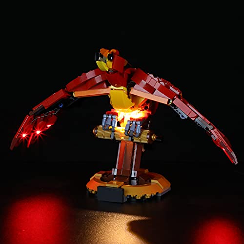 BRIKSMAX Kit di illuminazione a led per Lego Harry Potter Fawkes, Phoenix Silente - Compatibile con Lego 76394 Modello di blocchi predefiniti- Non includere il Set Lego