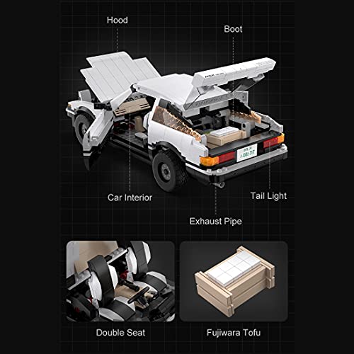 Bybo CADA C61024W - Coche de carreras AE86 Trueno (1324 piezas, con motores, compatible con Lego Technic)