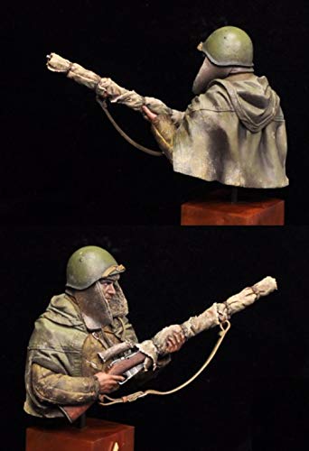 CHOUDOUFU Estatua Escultura Adorno 1/9 Busto De Resina Modelo WWII Francotirador Soviético Vasily 200 Mm (No Incluye La Base) Kit Sin Montar Y Sin Pintar 44D